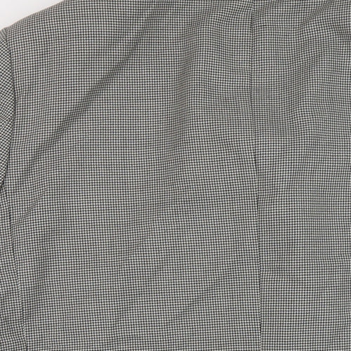 Jonathan Chrles Mens Black Geometric Wool Jacket Suit Jacket Size 50 Regular