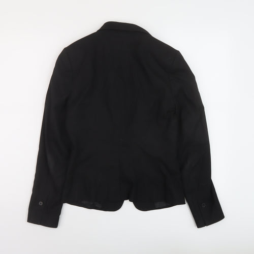 H&M Womens Black Jacket Size 8 Button