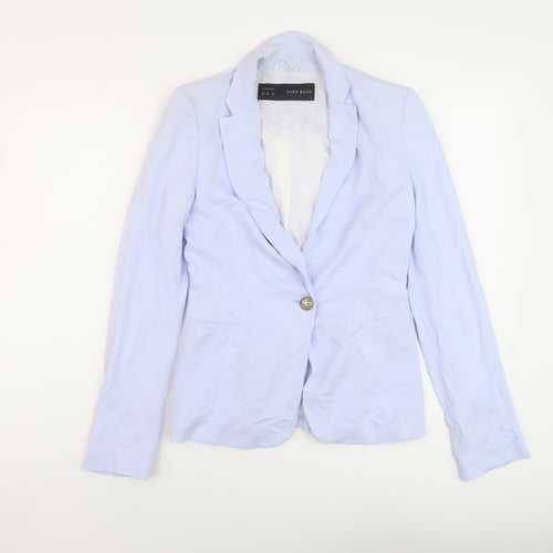 Zara Womens Blue Jacket Size XS Button
