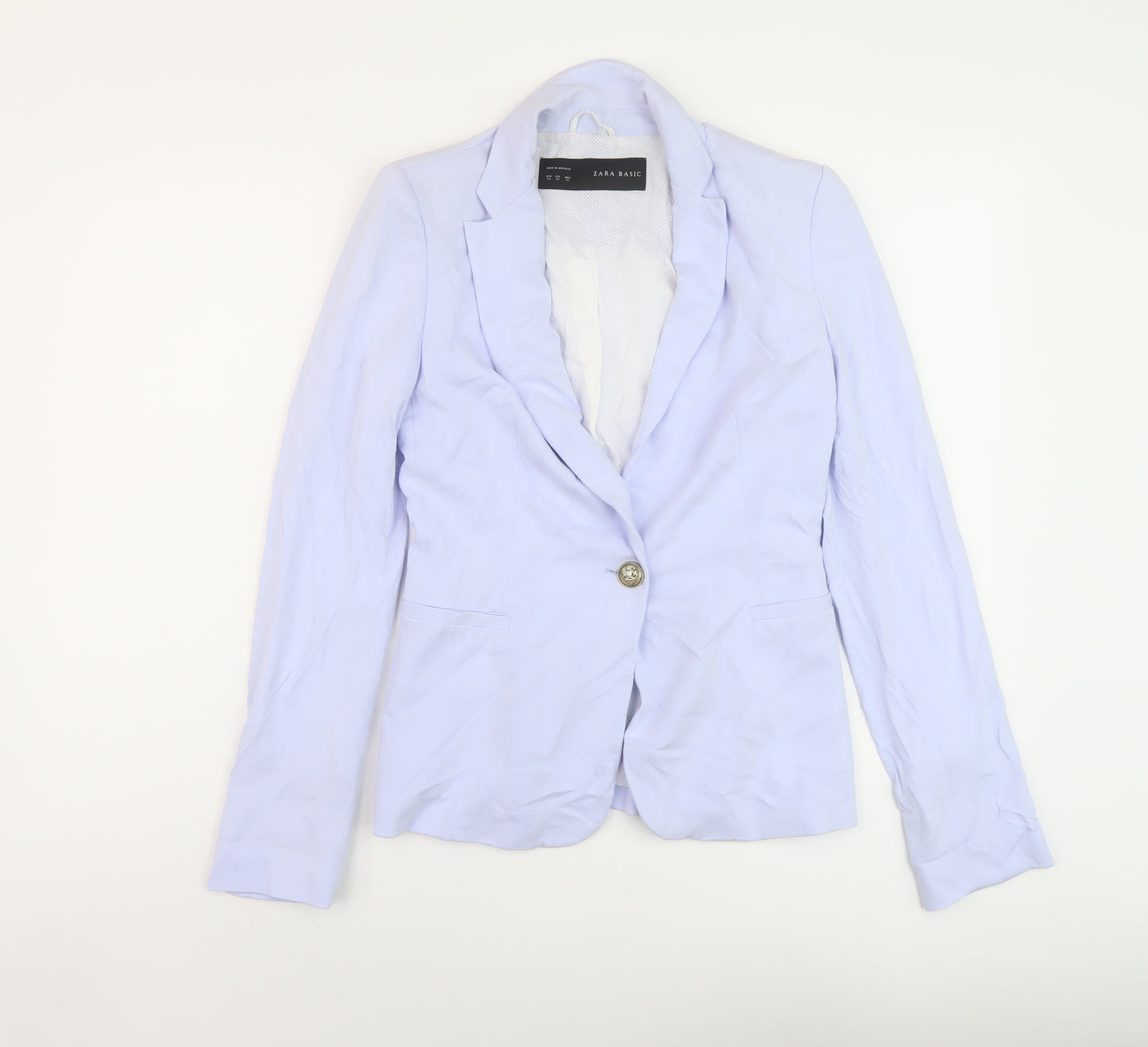 Zara Womens Blue Jacket Size XS Button