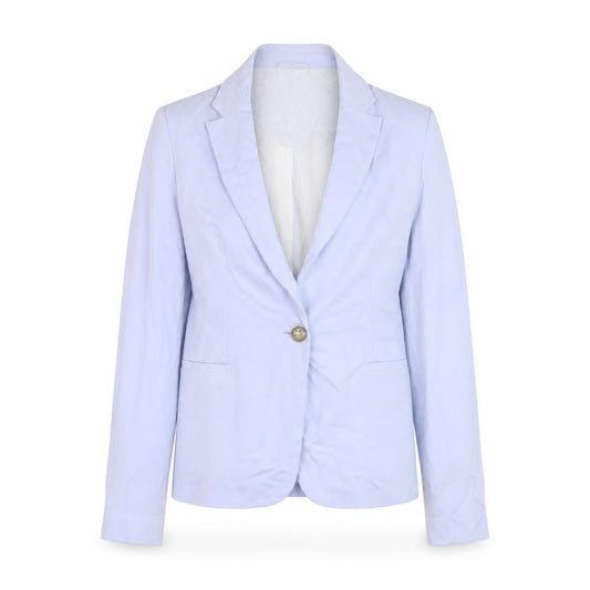 Front view of Zara women’s blue jacket, size XS, button