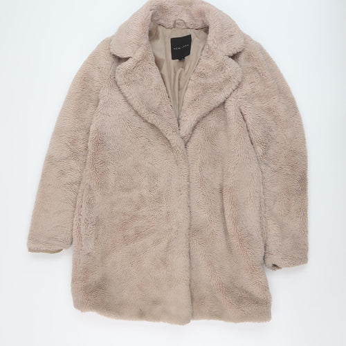New Look Womens Pink Jacket Size 8 Snap