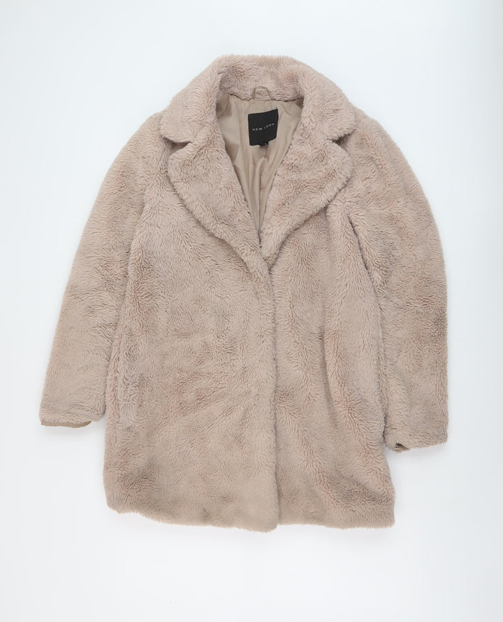 New Look Womens Pink Jacket Size 8 Snap
