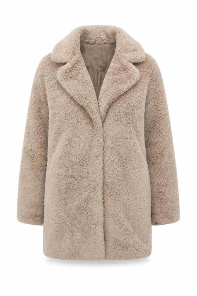 Front view of New Look women’s pink jacket, size UK 8, snap