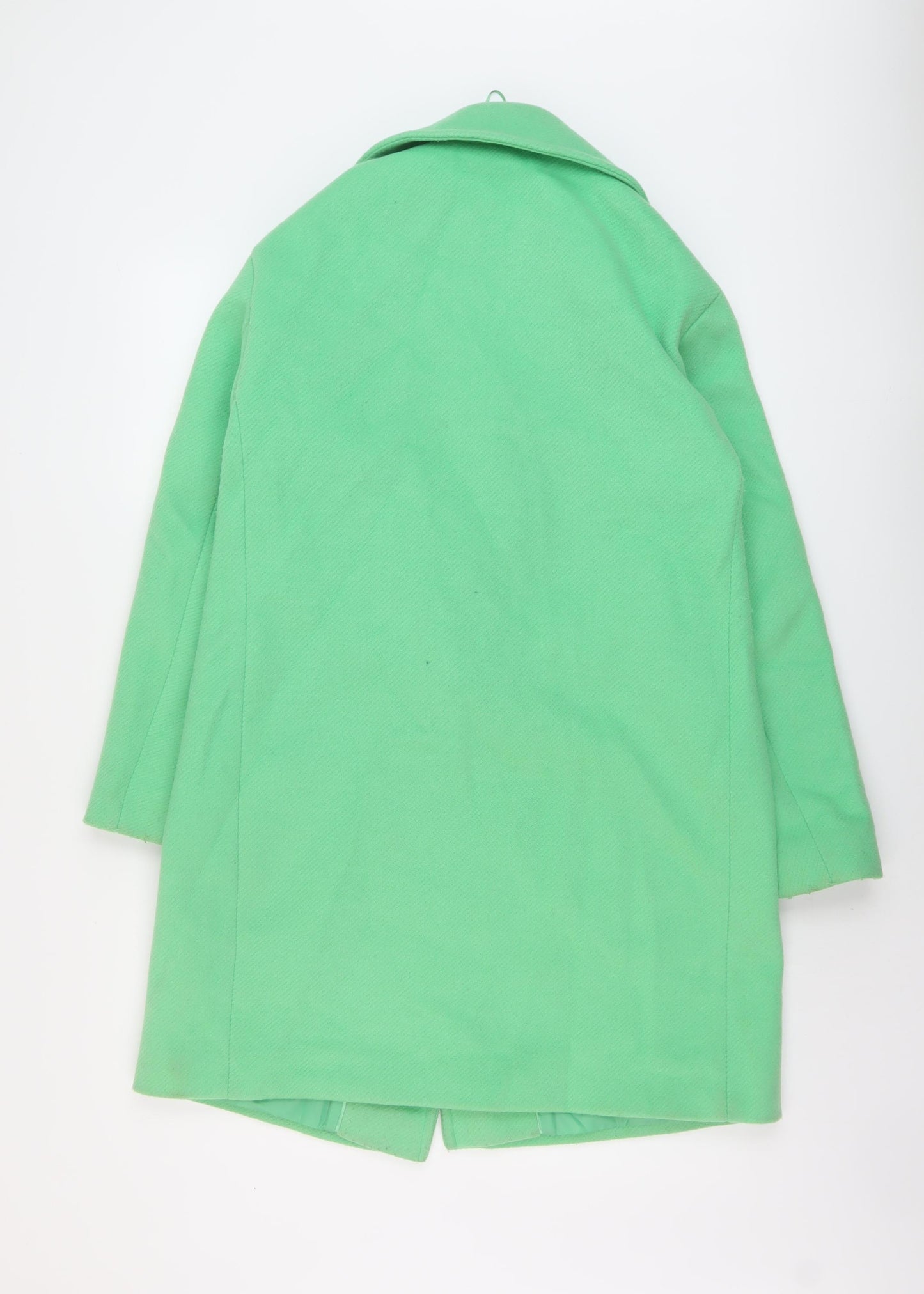 Marks and Spencer Womens Green Overcoat Coat Size 8 Button
