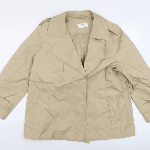 Marks and Spencer Womens Beige Jacket Size 16 Button