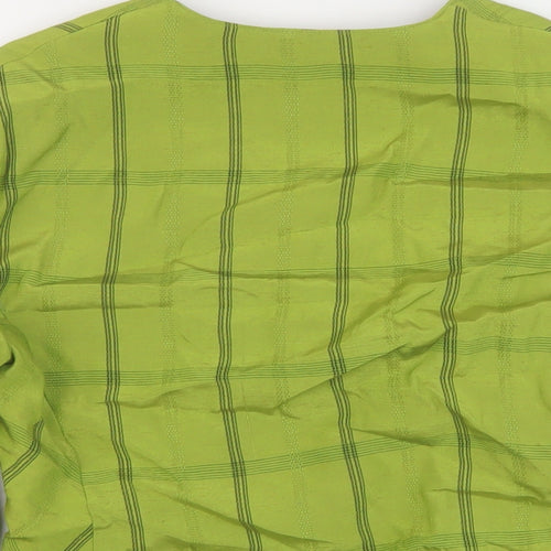 Homlles Womens Green Plaid Jacket Size 8 Button
