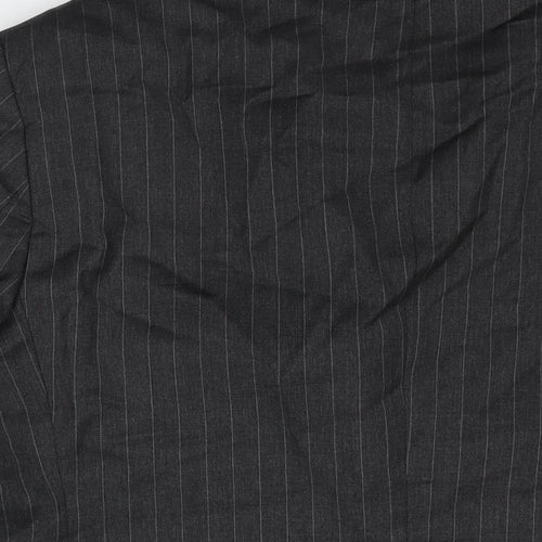 Lauren Ralph Lauren Mens Grey Striped Wool Jacket Suit Jacket Size 46 Regular