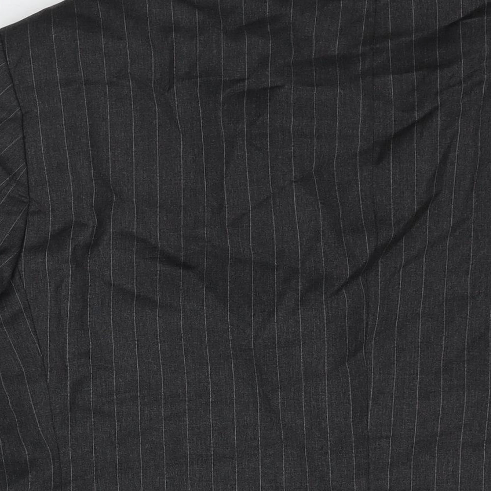 Lauren Ralph Lauren Mens Grey Striped Wool Jacket Suit Jacket Size 46 Regular