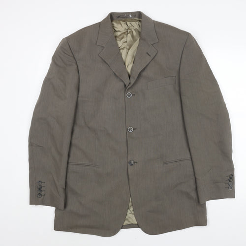 Tom English Mens Brown Polyester Jacket Suit Jacket Size 42 Regular