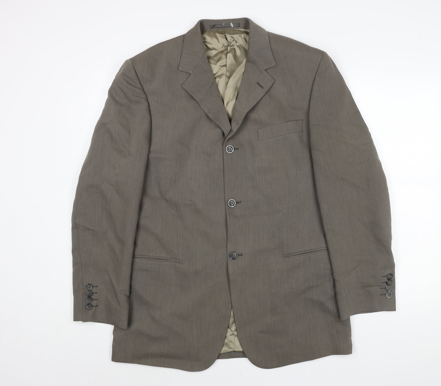 Tom English Mens Brown Polyester Jacket Suit Jacket Size 42 Regular