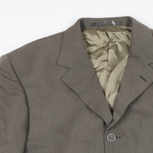 Tom English Mens Brown Polyester Jacket Suit Jacket Size 42 Regular