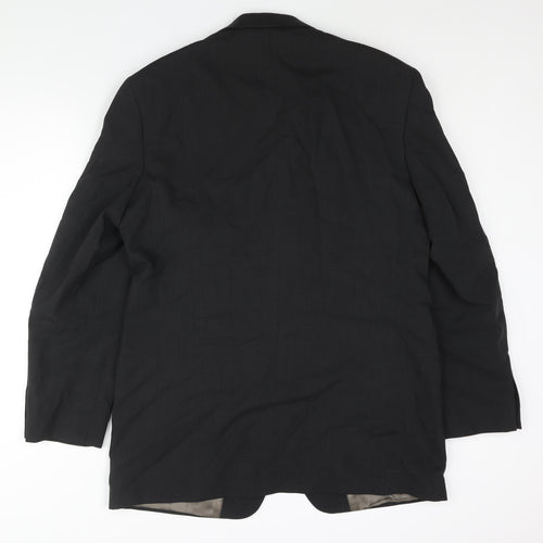 Marks and Spencer Mens Black Wool Jacket Suit Jacket Size 42 Regular