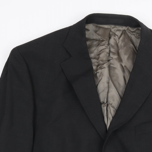 Marks and Spencer Mens Black Wool Jacket Suit Jacket Size 42 Regular