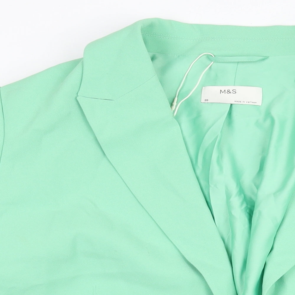 MArks and Womens Green Jacket Blazer Size 20