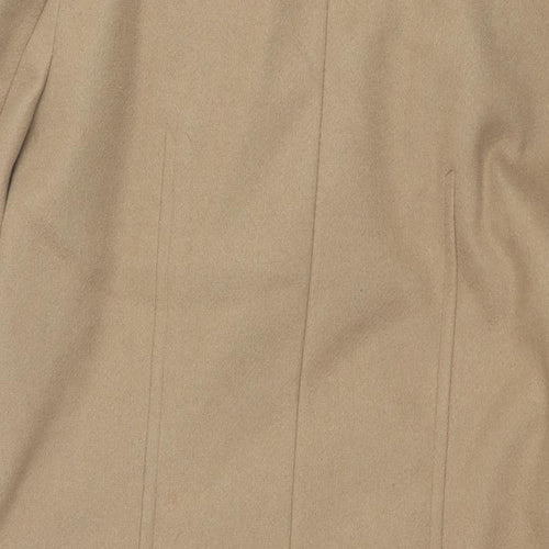 Marks and Womens Brown Overcoat Coat Size 10 Snap