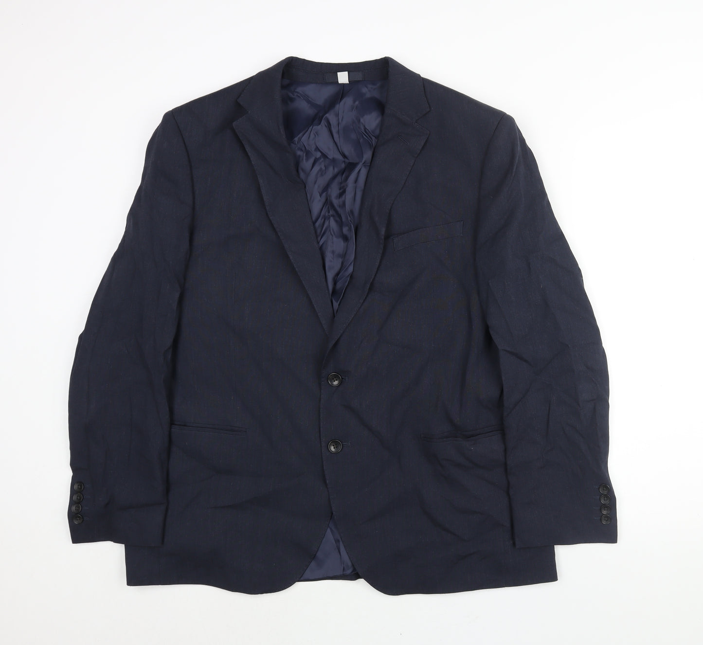Marks and Spencer Mens Blue Polyester Jacket Suit Jacket Size 44 Regular
