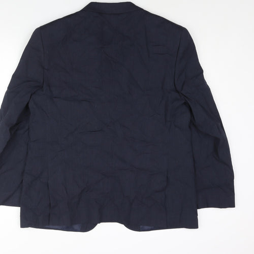 Marks and Spencer Mens Blue Polyester Jacket Suit Jacket Size 44 Regular