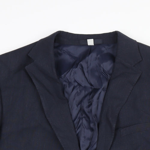 Marks and Spencer Mens Blue Polyester Jacket Suit Jacket Size 44 Regular