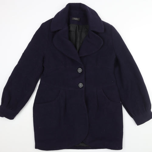 Sailor Womens Blue Overcoat Coat Size 16 Button