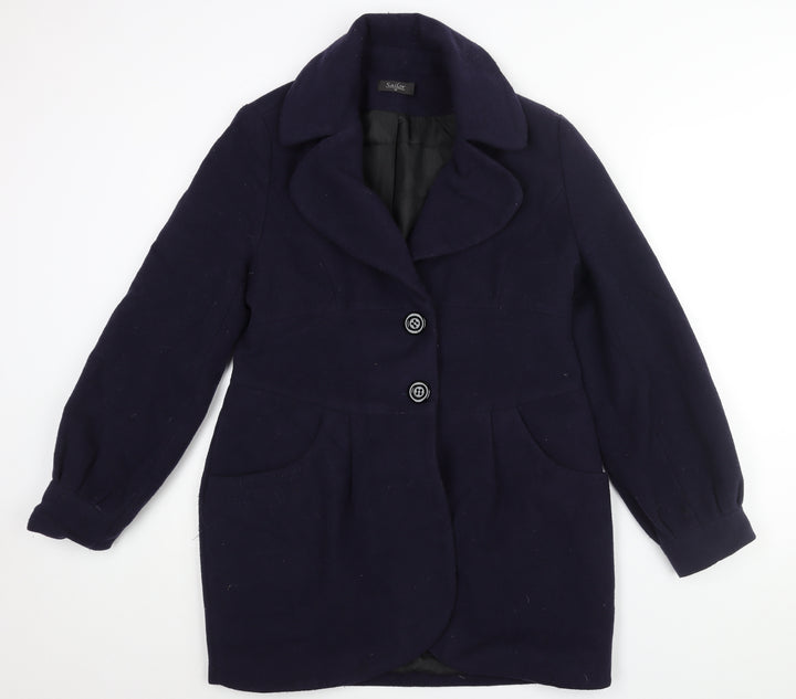 Sailor Womens Blue Overcoat Coat Size 16 Button