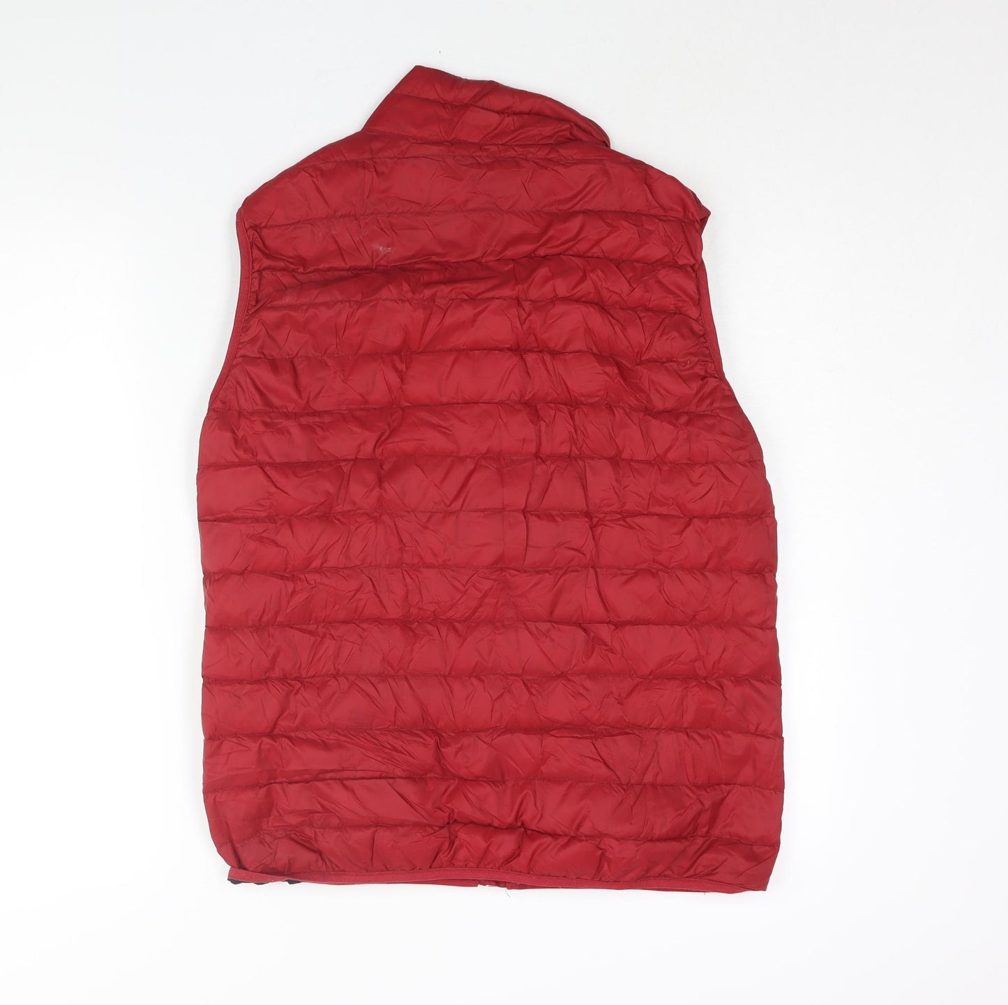 Armani Jeans Mens Red Gilet Jacket Size L Zip - Logo