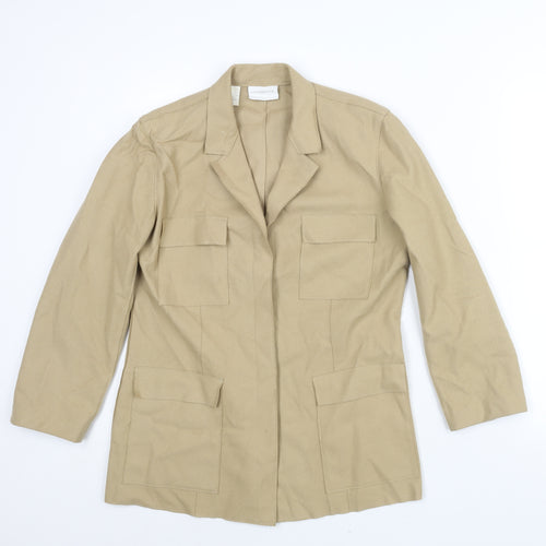Liz Claiborne Womens Beige Jacket Size 6 Snap