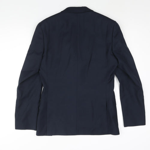 Red Herring Mens Blue Polyester Jacket Suit Jacket Size 36 Regular