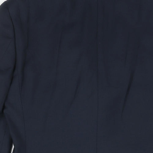 Red Herring Mens Blue Polyester Jacket Suit Jacket Size 36 Regular