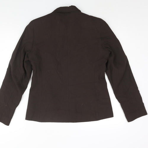 Marks and Spencer Womens Brown Jacket Size 10 Zip