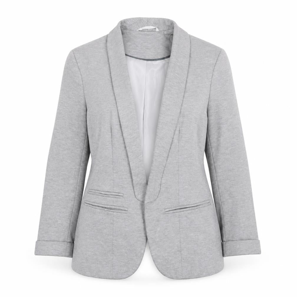 Front view of Miss Selfridge women’s grey jacket blazer, size UK 8