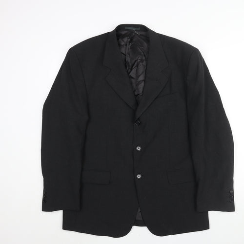 McNeil & Grant Mens Black Wool Jacket Suit Jacket Size 42 Regular