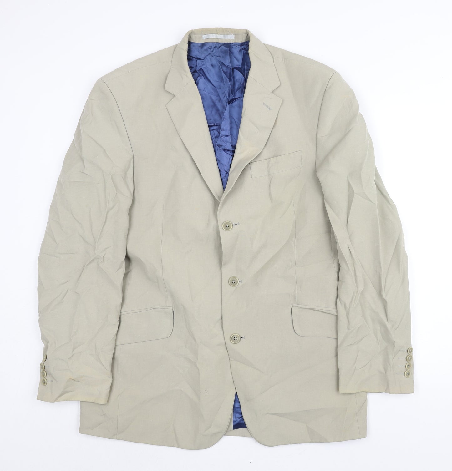 NEXT Mens Beige Lyocell Jacket Suit Jacket Size 42 Regular