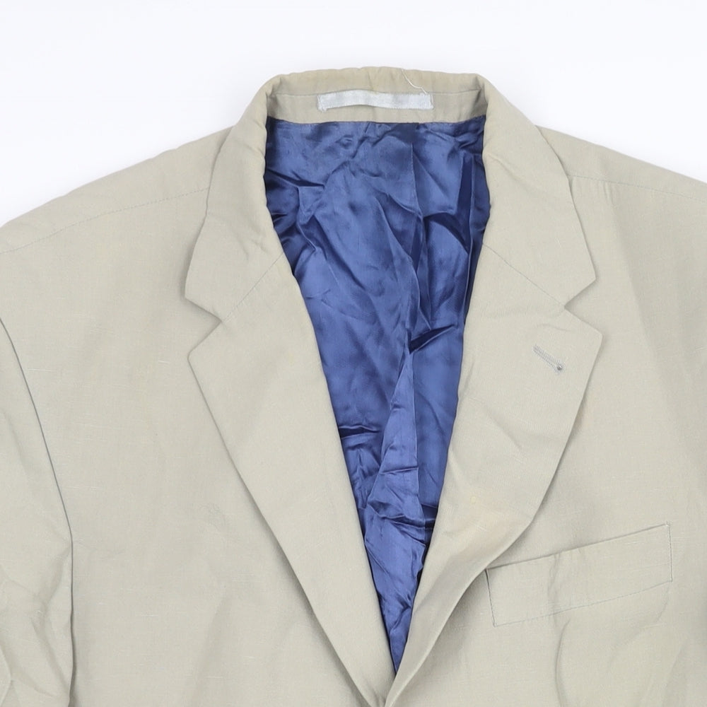 NEXT Mens Beige Lyocell Jacket Suit Jacket Size 42 Regular