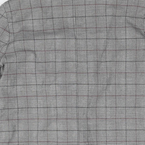 Divided by H&M Womens Grey Check Jacket Blazer Size XS Button