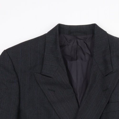 NEXT Mens Grey Striped Wool Jacket Suit Jacket Size 38 Regular