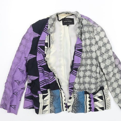 River Island Womens Multicoloured Geometric Kimono Jacket Size 12