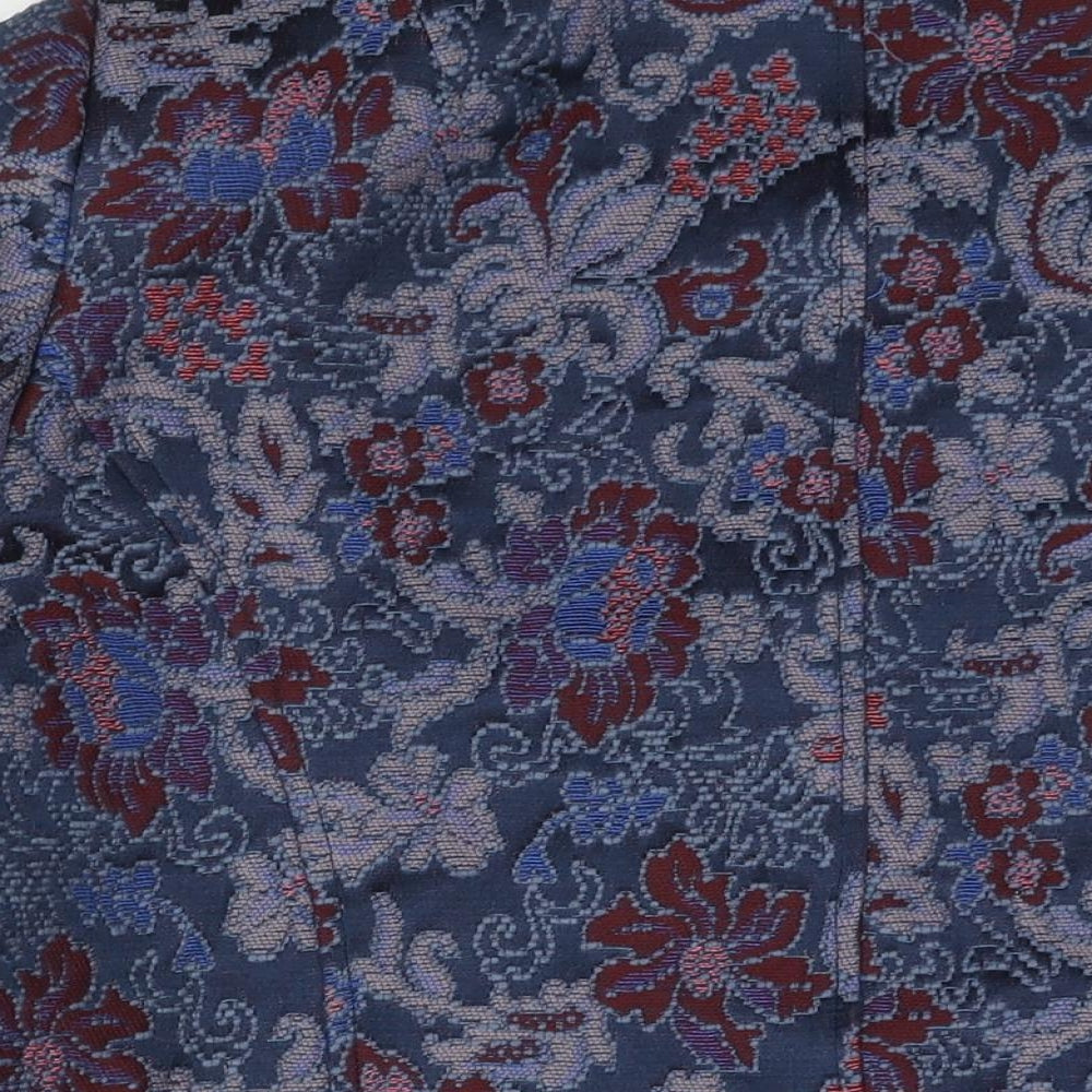 Cotswold Collections Womens Blue Floral Pea Coat Coat Size 18 Button - Embroidered