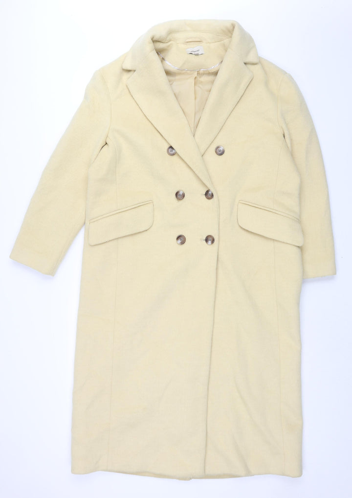 Albaray Womens Yellow Overcoat Coat Size 14 Button