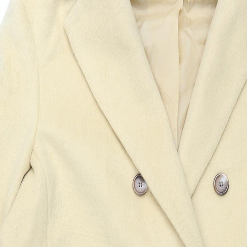 Albaray Womens Yellow Overcoat Coat Size 14 Button