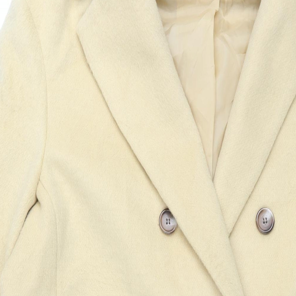 Albaray Womens Yellow Overcoat Coat Size 14 Button