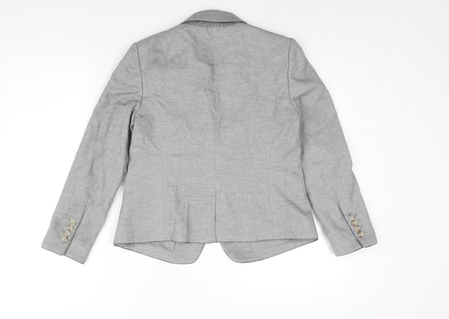 Ann Taylor Womens Grey Jacket Blazer Size 4 Button