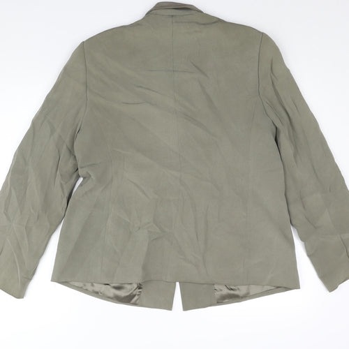 Planet Womens Grey Silk Jacket Suit Jacket Size 16