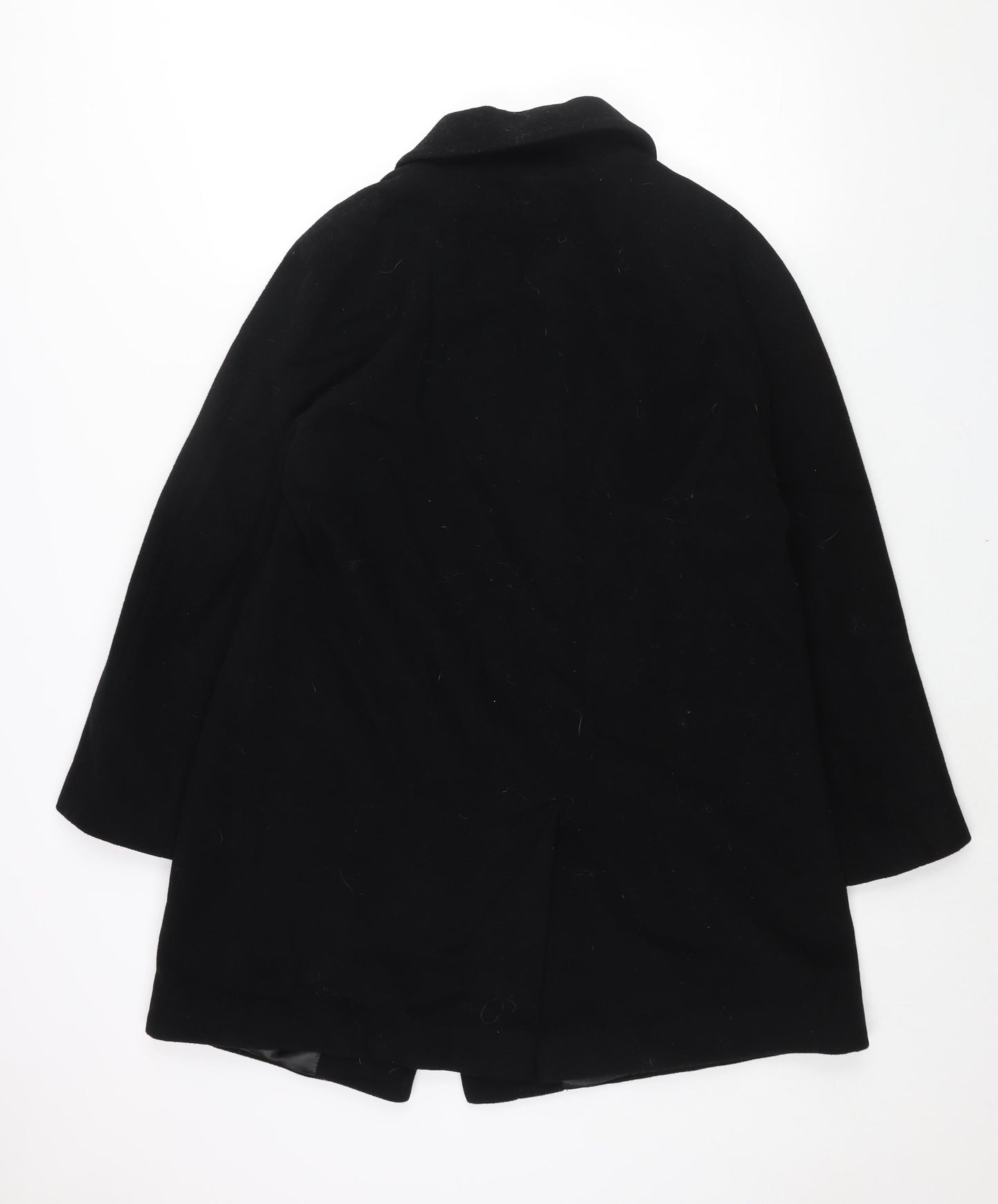 Precis Womens Black Overcoat Coat Size 12 Button