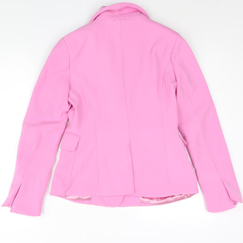 Amylynn Womens Pink Jacket Blazer Size S Button - Vented Cuffs