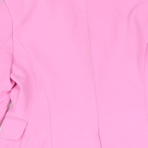 Amylynn Womens Pink Jacket Blazer Size S Button - Vented Cuffs