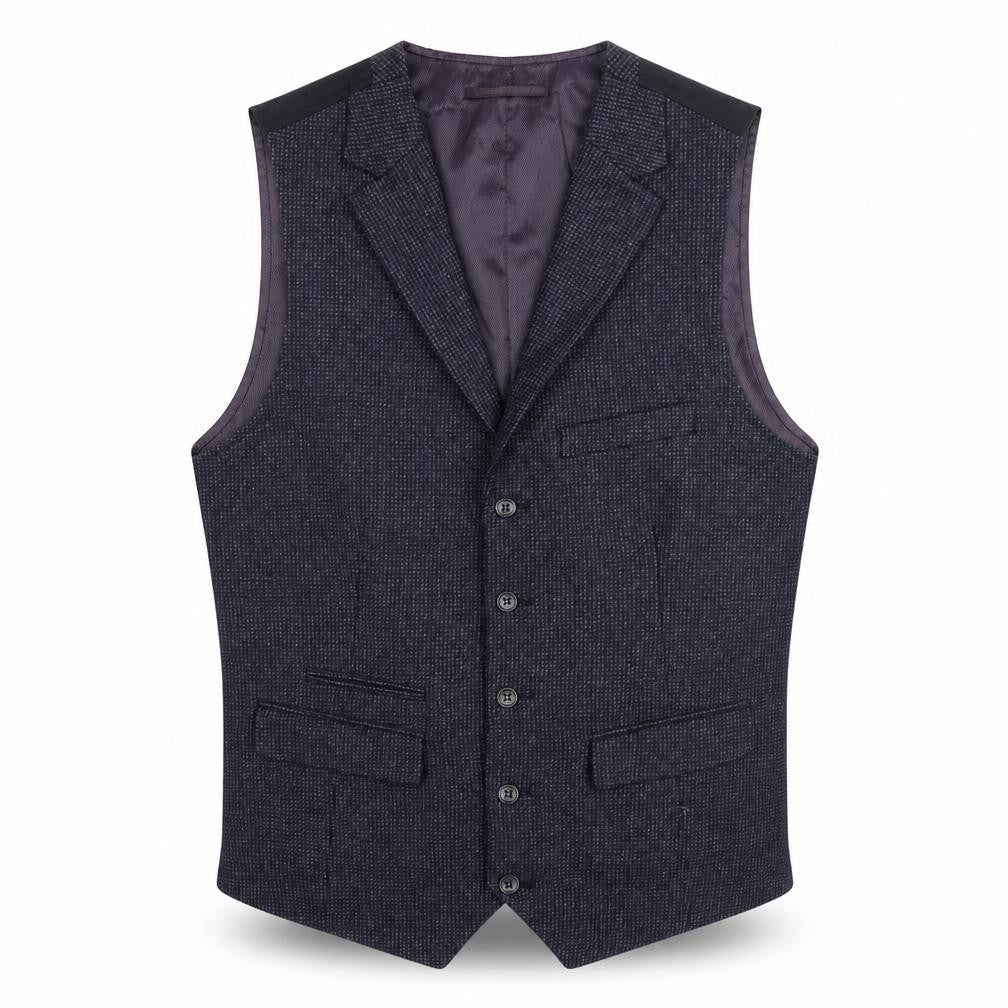 RJR.John Rocha Mens Blue Check Wool Jacket Suit Waistcoat Size 40 Regular
