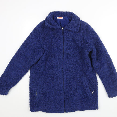 Damart Womens Blue Jacket Size 10 Zip - Size 10-12
