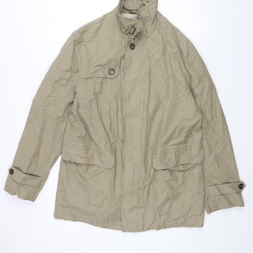 Marks and Spencer Mens Beige Jacket Size M Zip - Buckle Collar