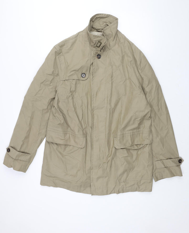 Marks and Spencer Mens Beige Jacket Size M Zip - Buckle Collar